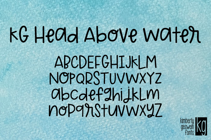 KG Head Above Water字体 4