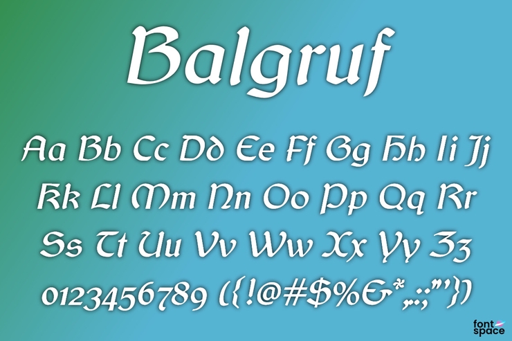 Balgruf字体 1