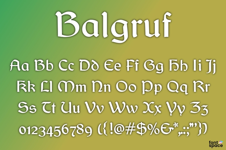Balgruf字体 2