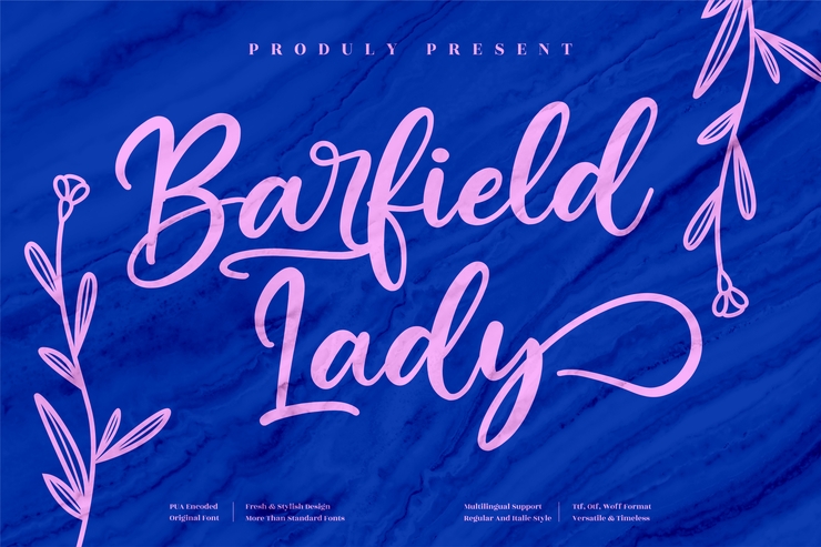 Barfield Lady字体 6