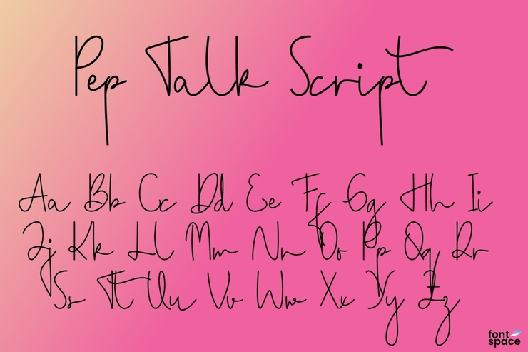 Pep Talk Script字体 1