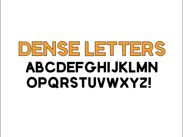 Dense Letters字体 1