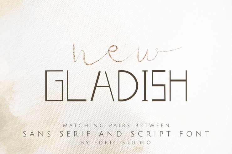 New GLADISH Fancy字体 1