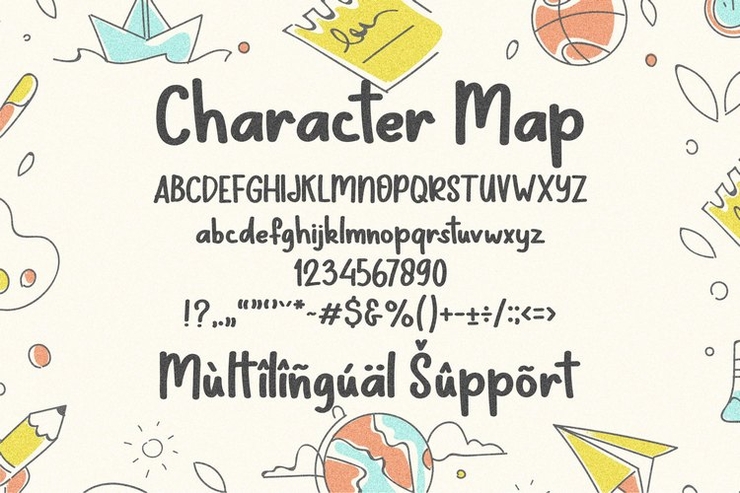Note Kids School字体 6