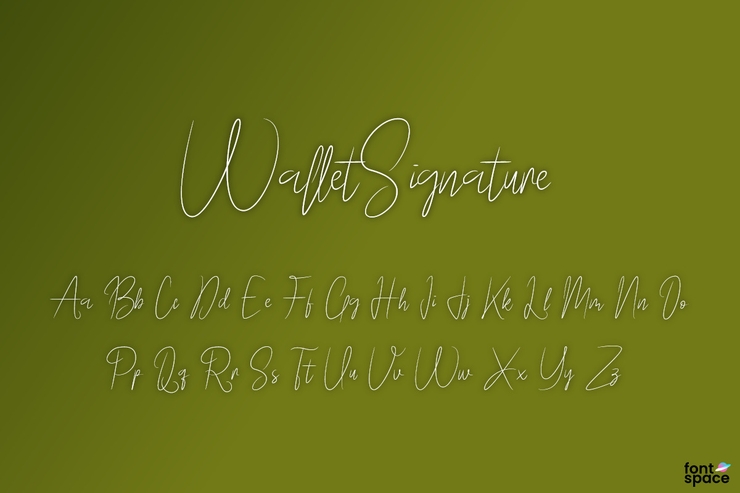 Wallet Signature字体 1