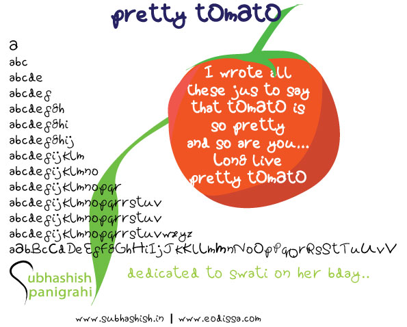 Pretty tOmAtO字体 1