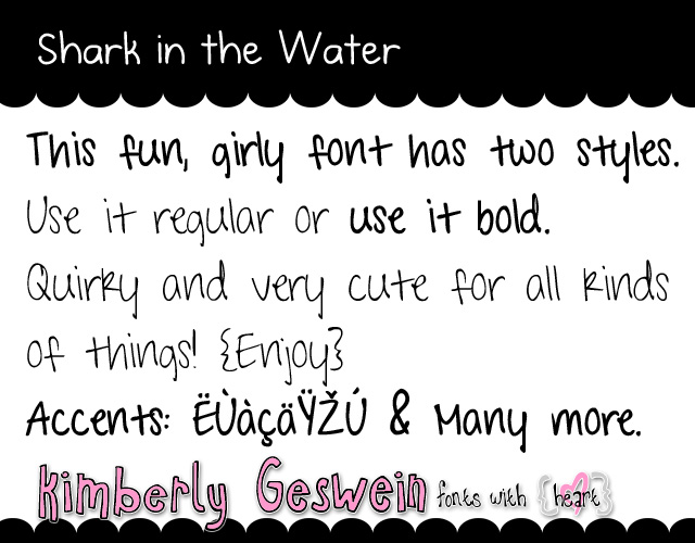 Shark in the Water字体 1