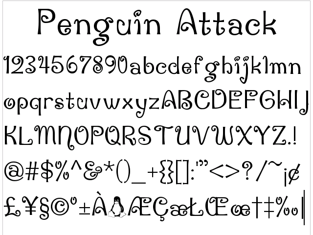 Penguin Attack字体 1