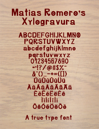 Xylogravura字体 1