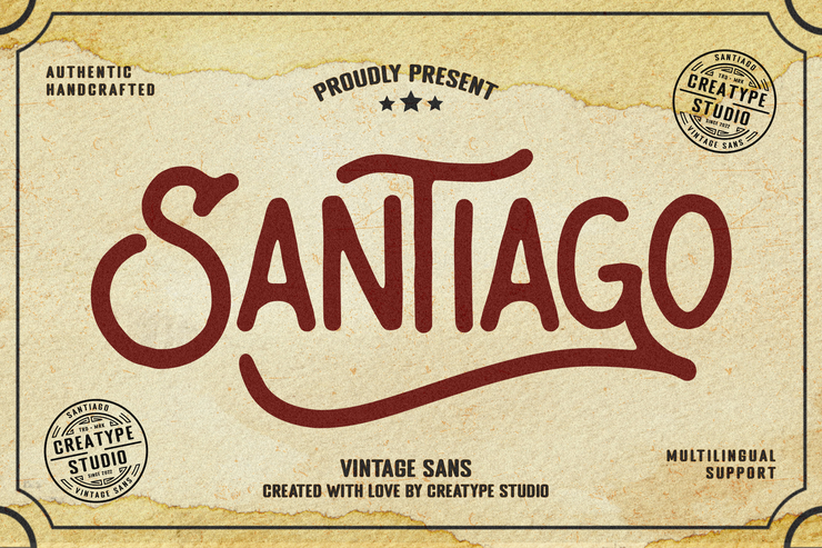 Santiago Regular字体 3