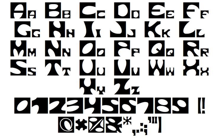 Square circle字体 1