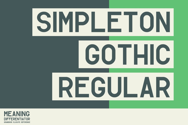 Simpleton Gothic字体 4