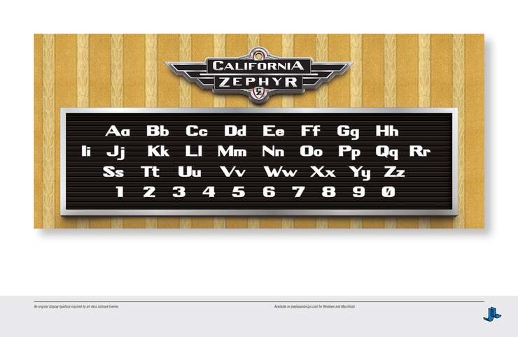 California Zephyr字体 2