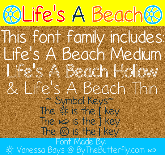 Life's A Beach字体 3