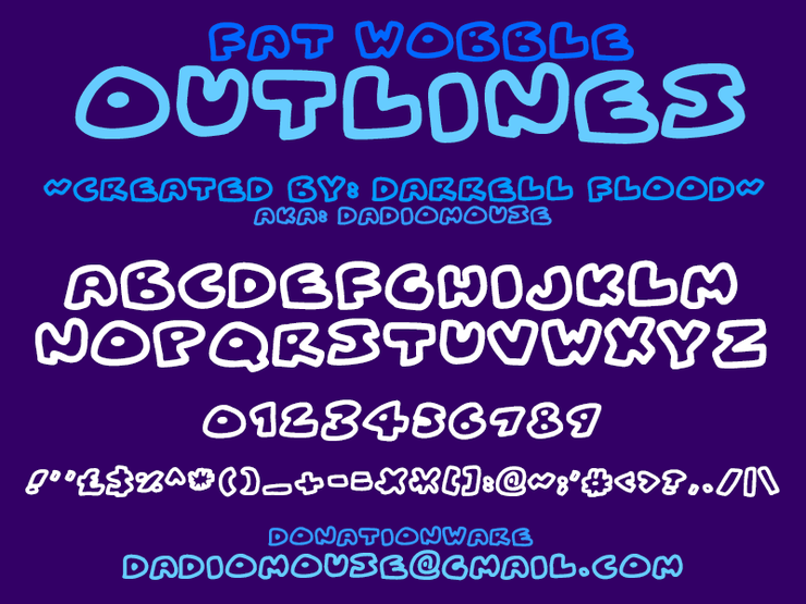 Fat Wobble Outlines字体 1
