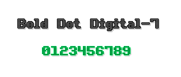 Bold Dot Digital-7字体 1