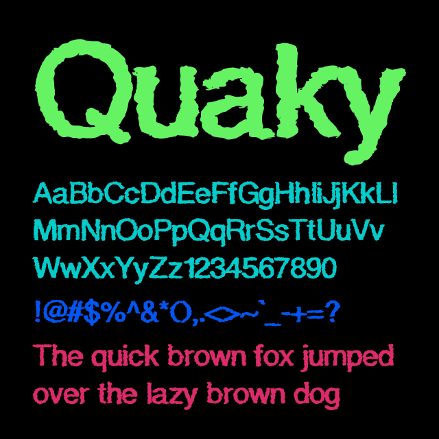 Quaky字体 2