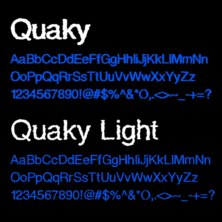 Quaky字体 3
