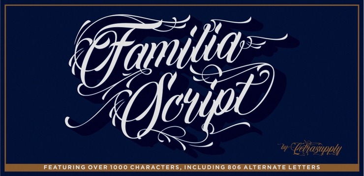 Familia Script字体 3