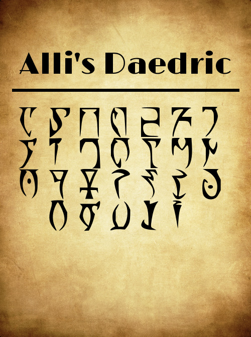 Alli’s Daedric字体 1