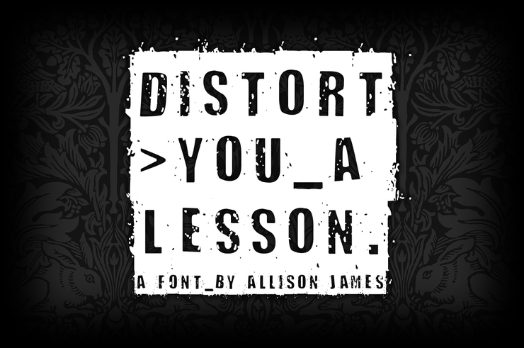 Distort You A Lesson字体 1