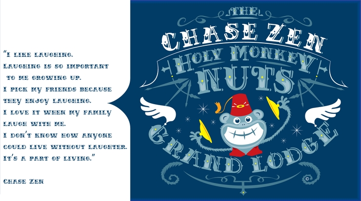 CHASE ZEN HOLY MONKEY NUTS字体 1