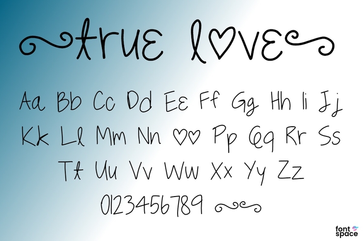 true love字体 1