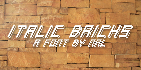 Italic Bricks字体 1