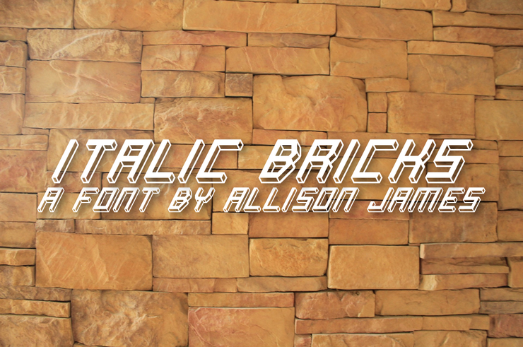 Italic Bricks字体 2