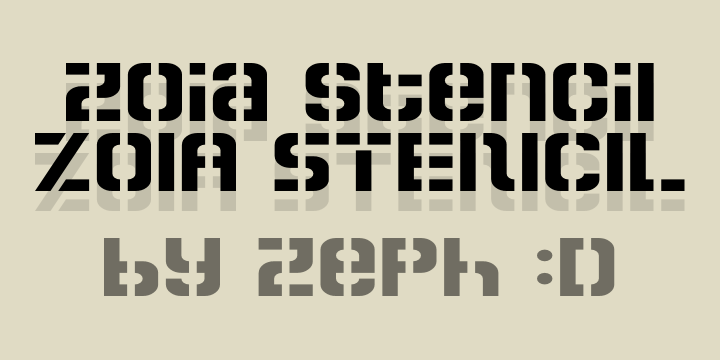 Zoia Stencil字体 1