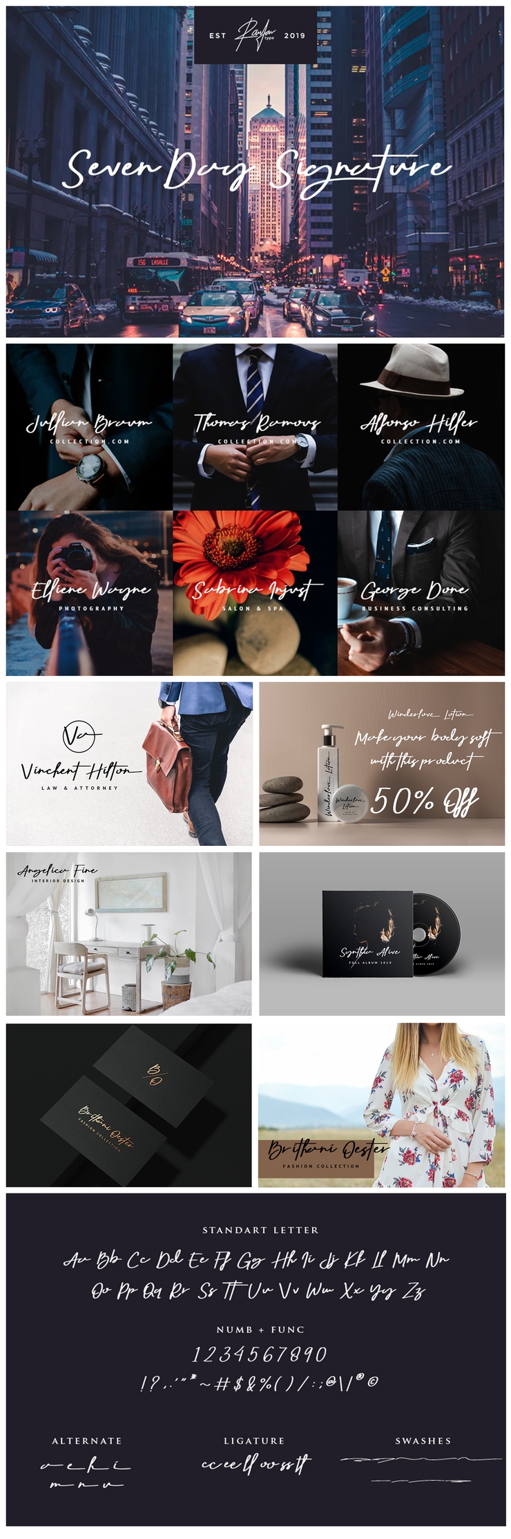 Seven Day Signature字体 1