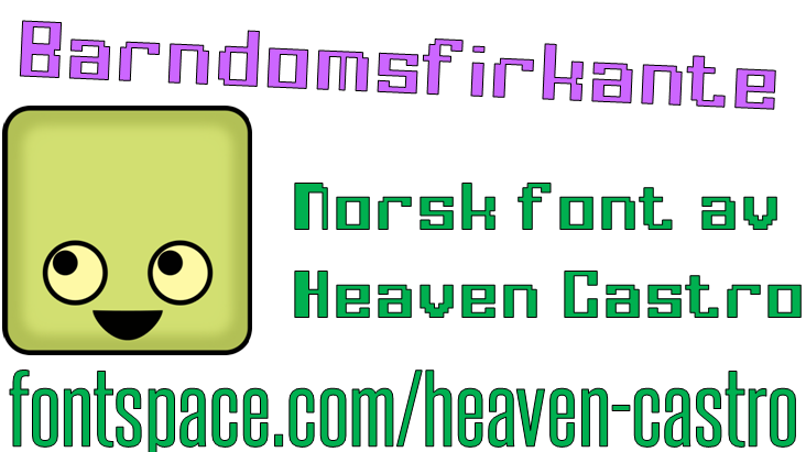 Barndomsfirkante字体 2