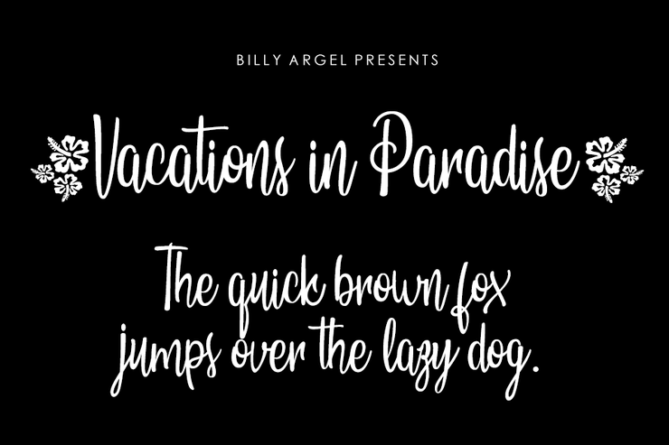 Vacations in Paradise字体 1