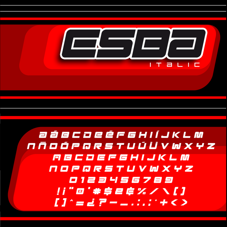 Esba - Italic字体 3