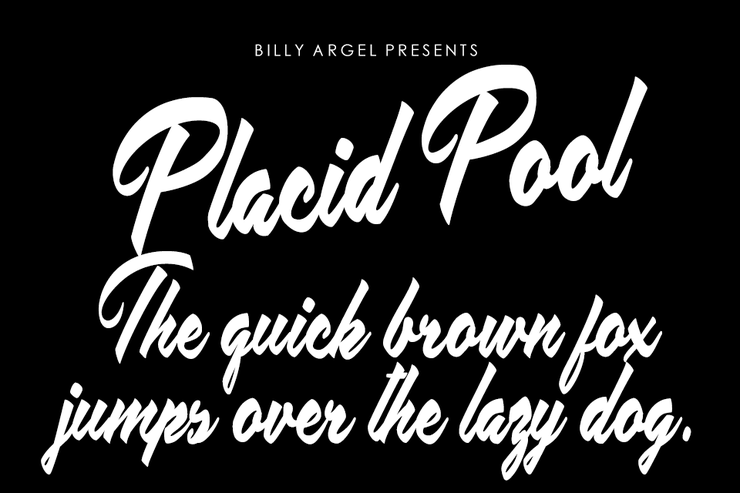 Placid Pool字体 1