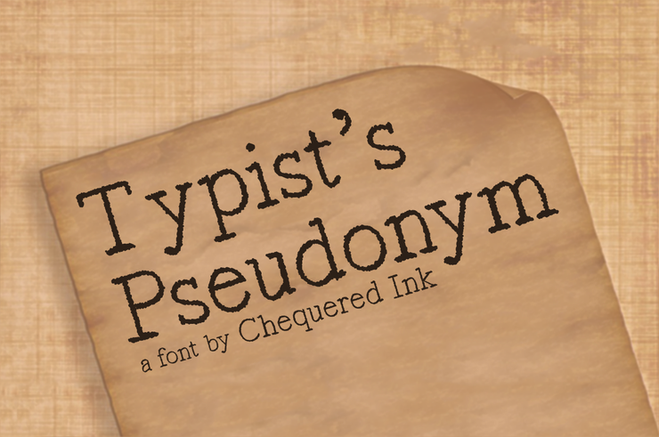 Typist's Pseudonym字体 1