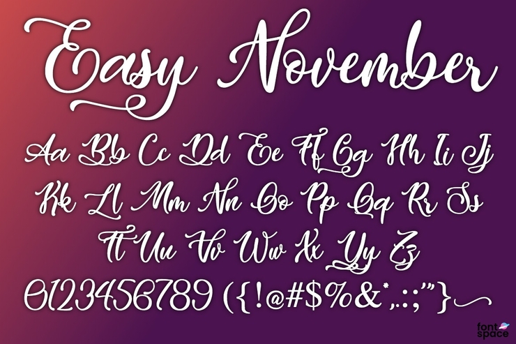 Easy November字体 2