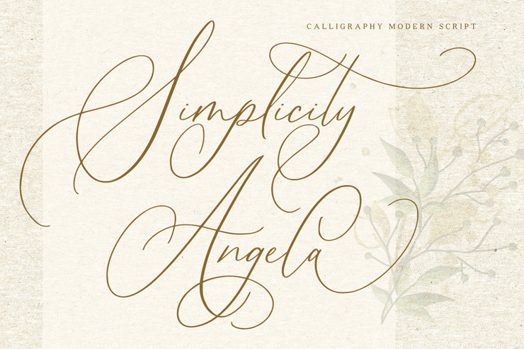 Simplicity Angela字体 5