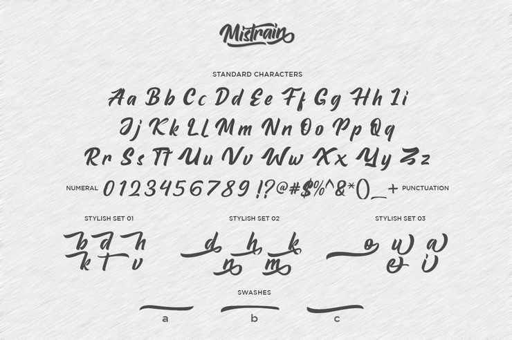 Mistrain字体 3