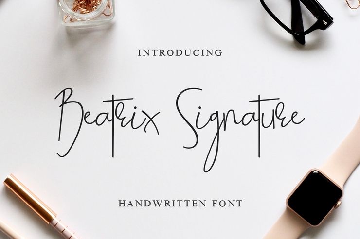 Beatrix Signature字体 1