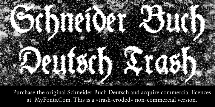 Schneider Buch Deutsch Trash字体 1