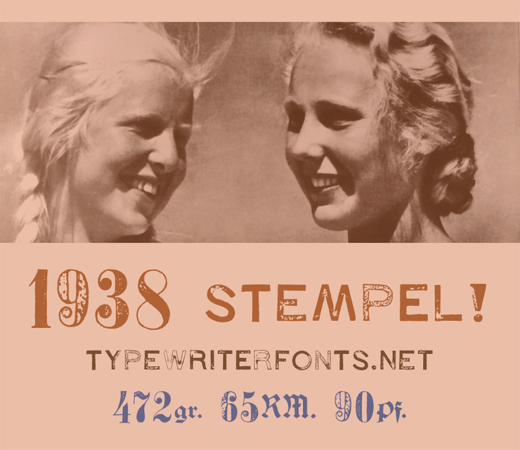 1938 STEMPEL字体 2