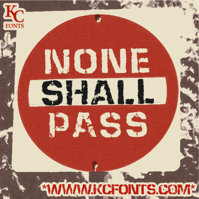 None Shall Pass字体 1