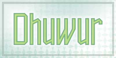 Dhuwur字体 1