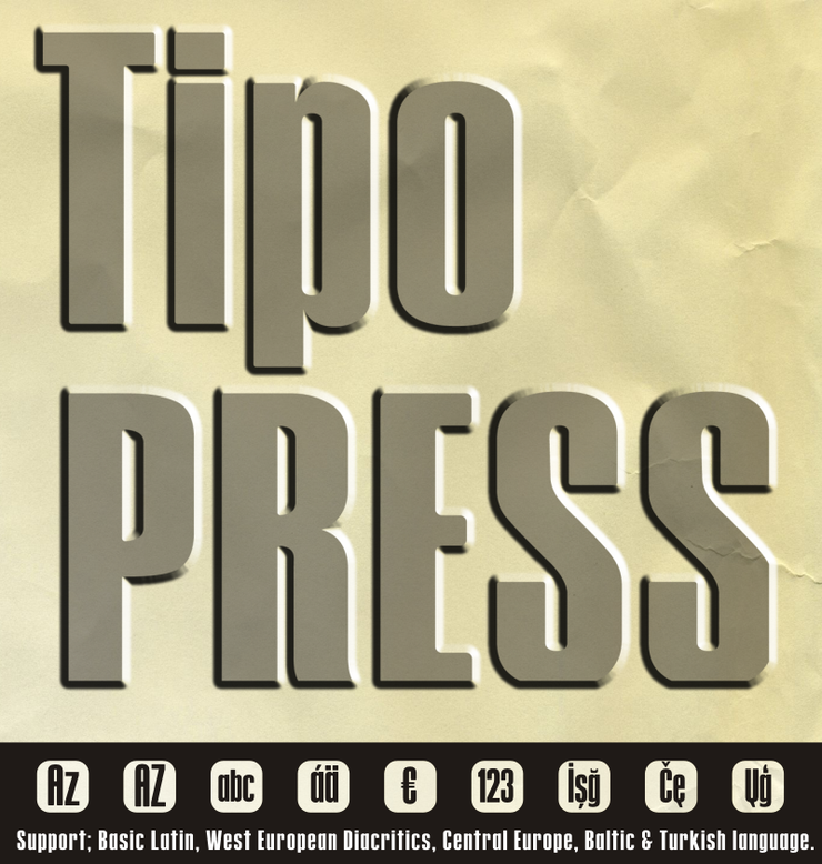 Tipo PRESS字体 1