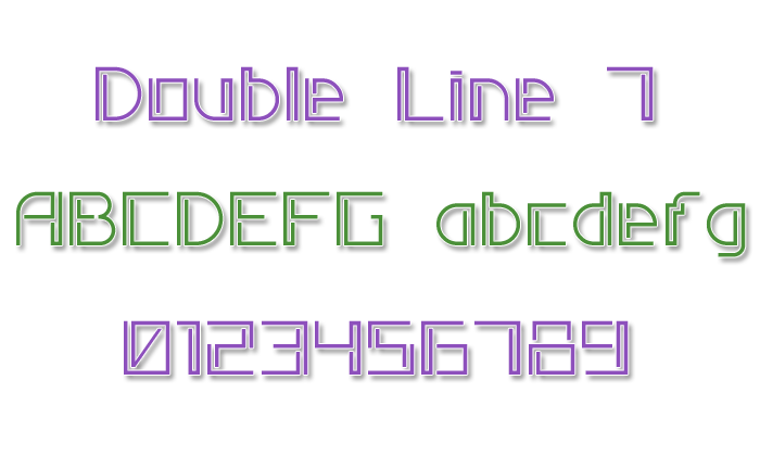 Double Line 7字体 1