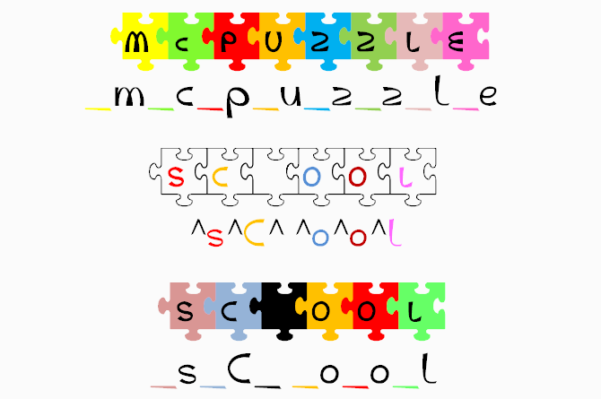 McPuzzle Color字体 4