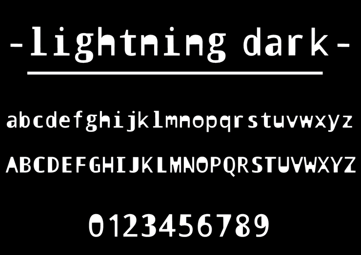 lightning dark字体 2