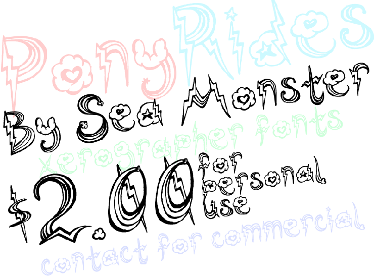 Pony Rides字体 1