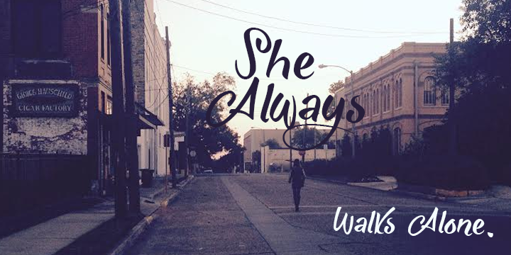 She Always Walk Alone Demo字体 1